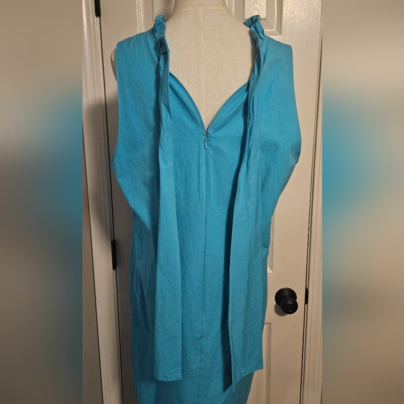 NWT Tyler Boe Linen Blend Stella Dress: Color- Seaside: Size- XL - Picture 9 of 14